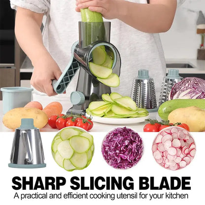 VeggieVortex - 3 in 1 Rotary Vegetable and Cheese slicer/shredder KEIKO