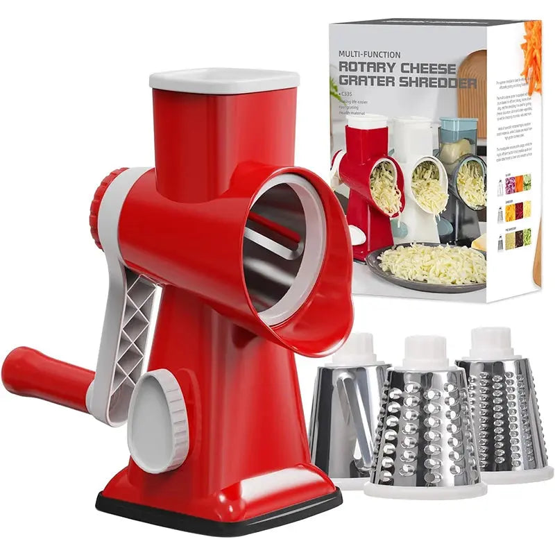 VeggieVortex - 3 in 1 Rotary Vegetable and Cheese slicer/shredder KEIKO
