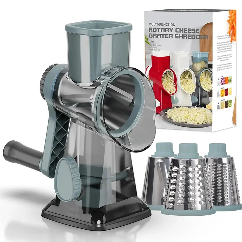 VeggieVortex - 3 in 1 Rotary Vegetable and Cheese slicer/shredder KEIKO